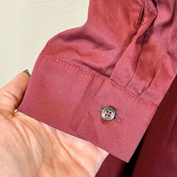 NWT Nordstrom Harshman Belinda A-Line Midi Burgundy Holiday Fall Dress Large - Picture 5 of 14